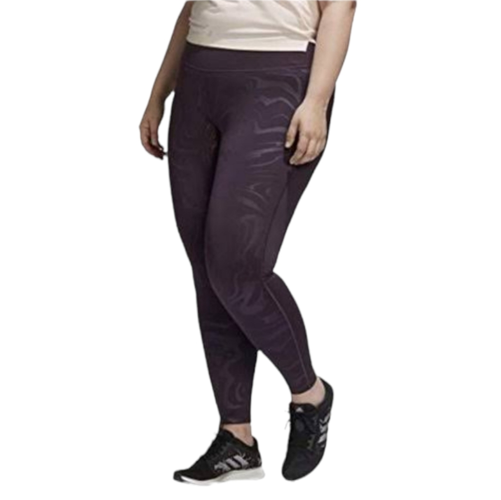 Adidas Leggings Size 2X Believe This Glam On Long Tights Noble Purple High Rise